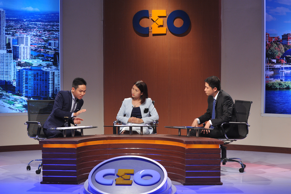 CEO và các cổ đông tranh biện trong chương trình CEO Chìa khóa thành công trên VTV1 – Đài Truyền hình Việt Nam